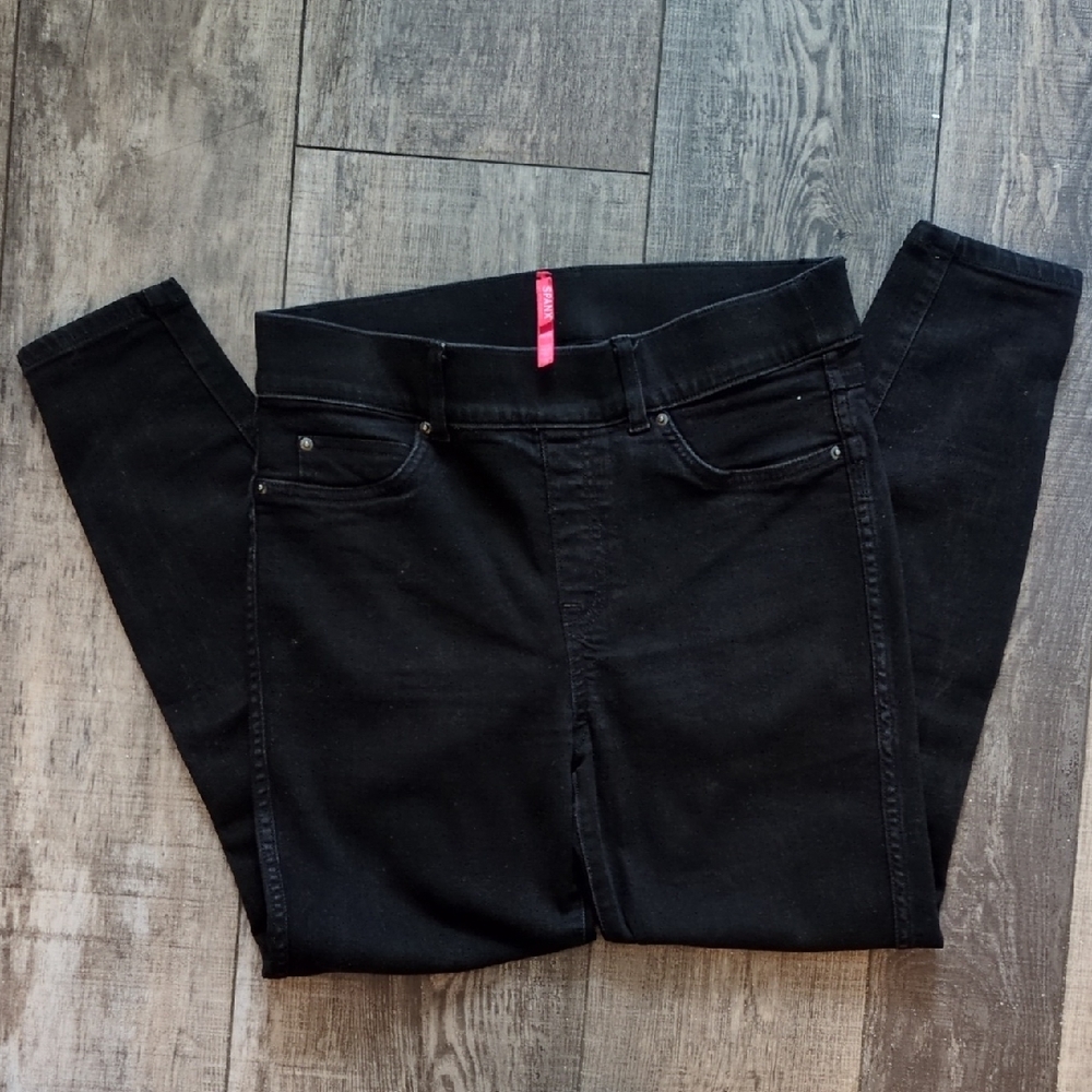 SPANX Women's Black Skinny Jeans, Size Petite Medium